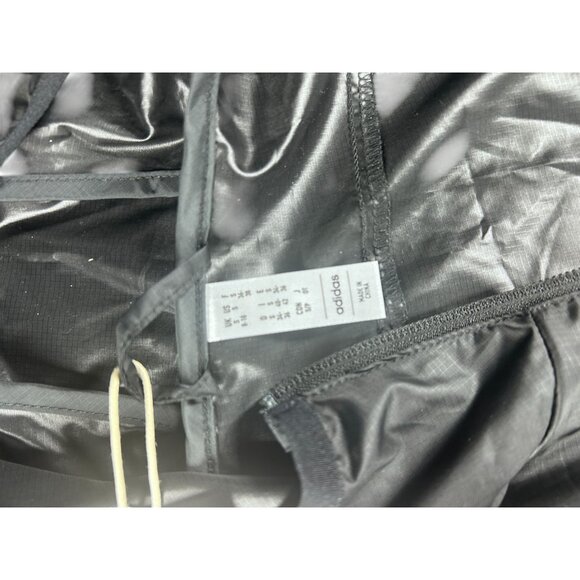 Adidas Windbreaker Women's Small‎ Black Windy RDY Aeroready Hood Jacket Zip NEW - Picture 6 of 8